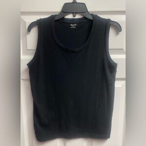 💕 2 For $10 Madewell 100% Cotton Black Basic Tank Size Small